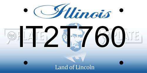 IT2T760 Illinois License Plate