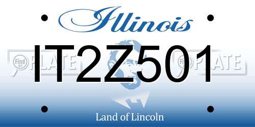 IT2Z501 Illinois License Plate