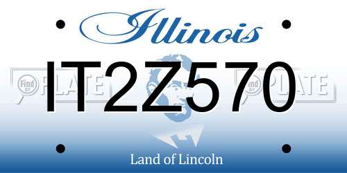 IT2Z570 Illinois License Plate