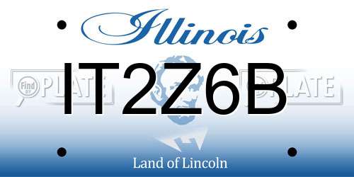 IT2Z6B Illinois License Plate