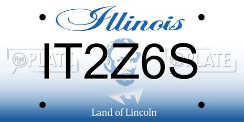 IT2Z6S Illinois License Plate