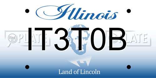 IT3T0B Illinois License Plate