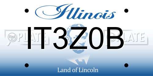 IT3Z0B Illinois License Plate