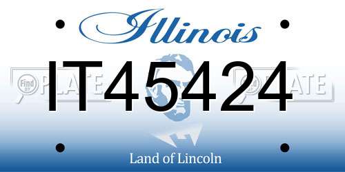 IT45424 Illinois License Plate