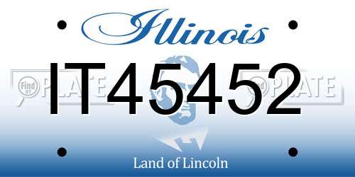 IT45452 Illinois License Plate