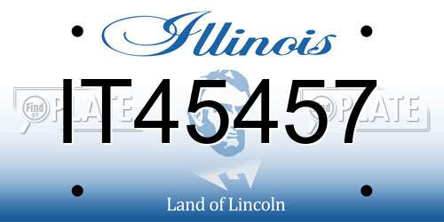 IT45457 Illinois License Plate