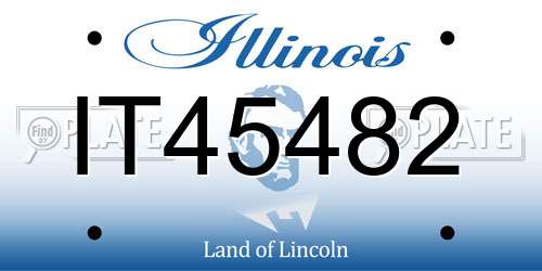 IT45482 Illinois License Plate