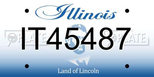 IT45487 Illinois License Plate