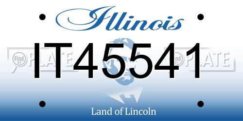 IT45541 Illinois License Plate
