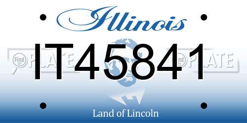 IT45841 Illinois License Plate