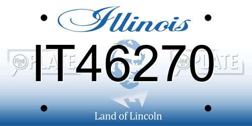 IT46270 Illinois License Plate
