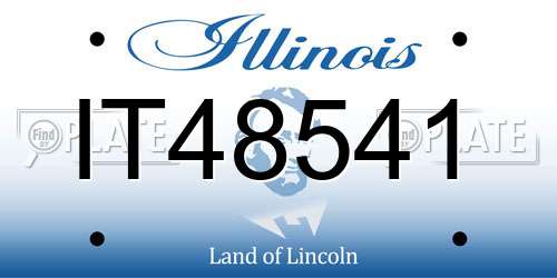IT48541 Illinois License Plate