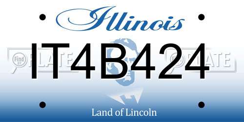 IT4B424 Illinois License Plate