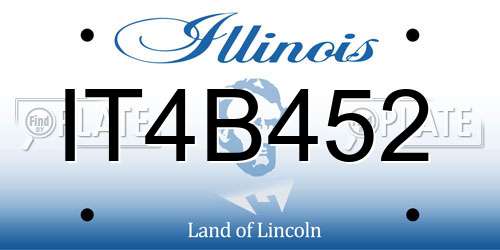 IT4B452 Illinois License Plate