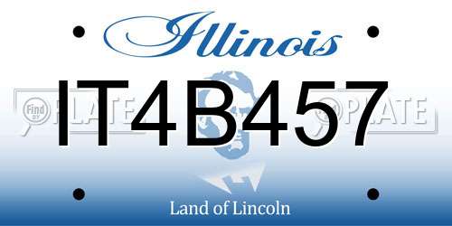 IT4B457 Illinois License Plate