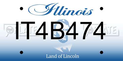 IT4B474 Illinois License Plate