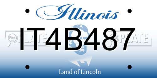 IT4B487 Illinois License Plate