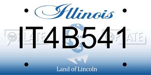 IT4B541 Illinois License Plate