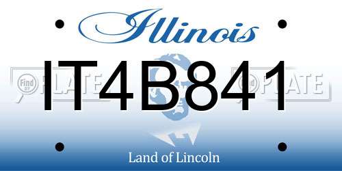 IT4B841 Illinois License Plate