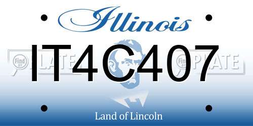 IT4C407 Illinois License Plate
