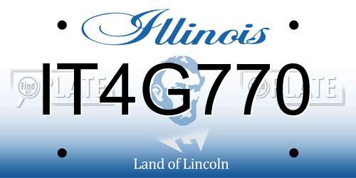 IT4G770 Illinois License Plate