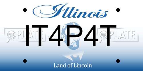 IT4P4T Illinois License Plate