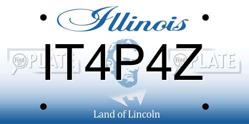 IT4P4Z Illinois License Plate