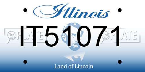 IT51071 Illinois License Plate