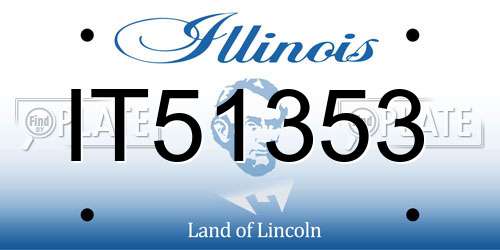 IT51353 Illinois License Plate