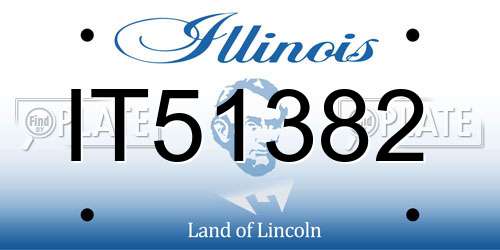 IT51382 Illinois License Plate