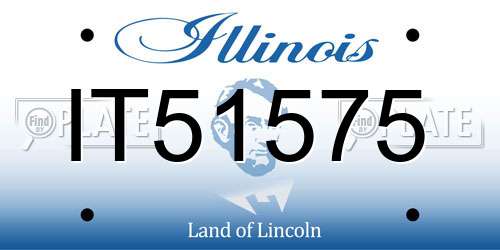 IT51575 Illinois License Plate
