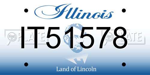 IT51578 Illinois License Plate