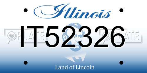 IT52326 Illinois License Plate