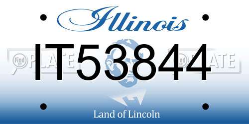 IT53844 Illinois License Plate