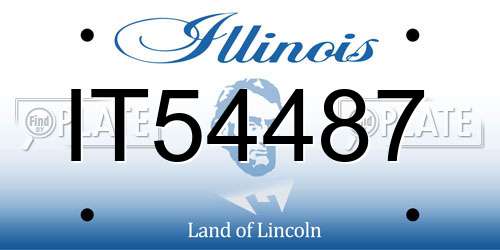 IT54487 Illinois License Plate
