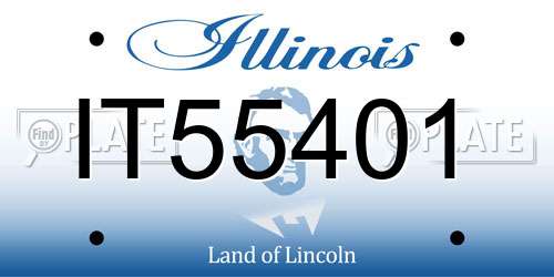 IT55401 Illinois License Plate