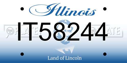 IT58244 Illinois License Plate