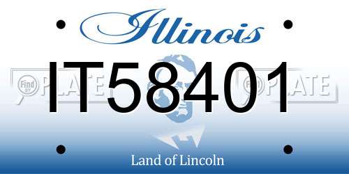 IT58401 Illinois License Plate