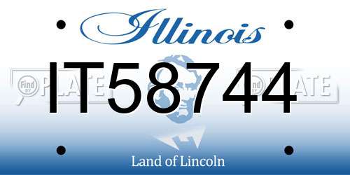 IT58744 Illinois License Plate