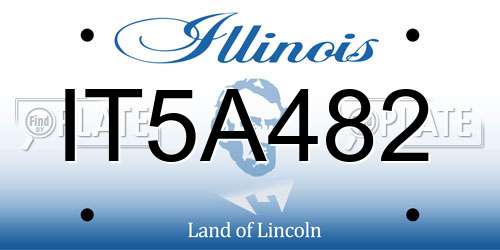 IT5A482 Illinois License Plate