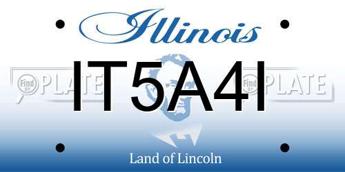 IT5A4I Illinois License Plate