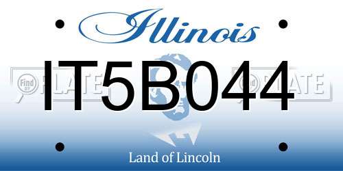 IT5B044 Illinois License Plate