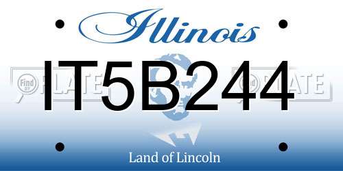 IT5B244 Illinois License Plate