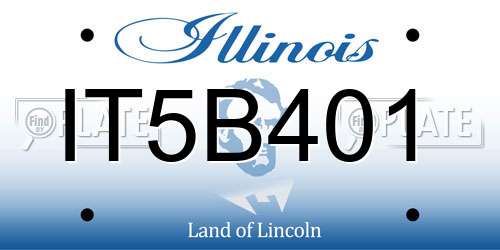 IT5B401 Illinois License Plate