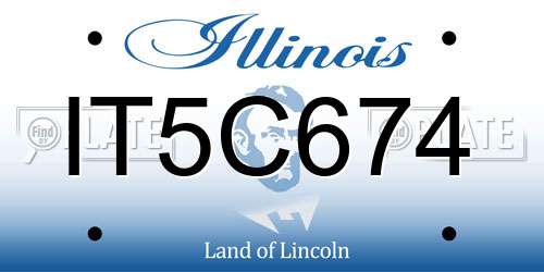 IT5C674 Illinois License Plate
