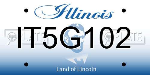 IT5G102 Illinois License Plate
