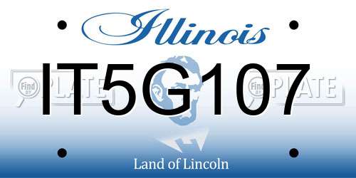 IT5G107 Illinois License Plate