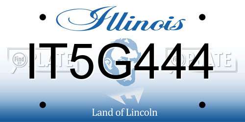 IT5G444 Illinois License Plate