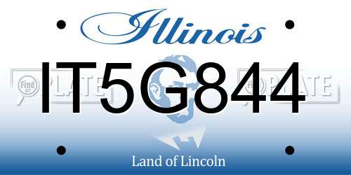IT5G844 Illinois License Plate