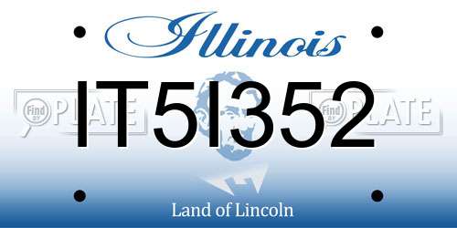 IT5I352 Illinois License Plate